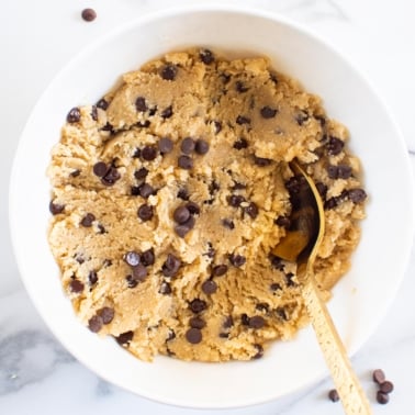 edible healthy cookie dough with chocolate chips