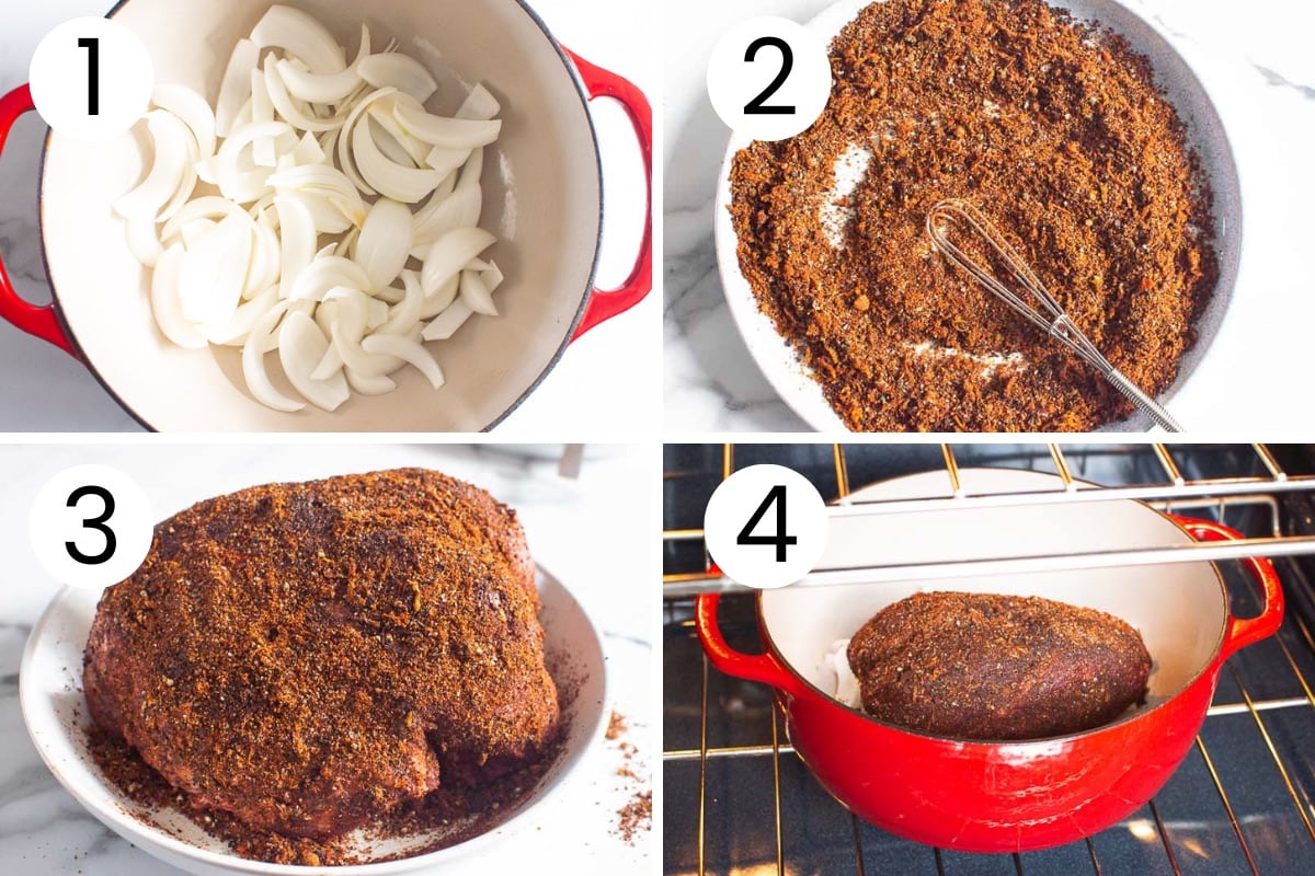 Step by step process how to cook sirloin tip roast.