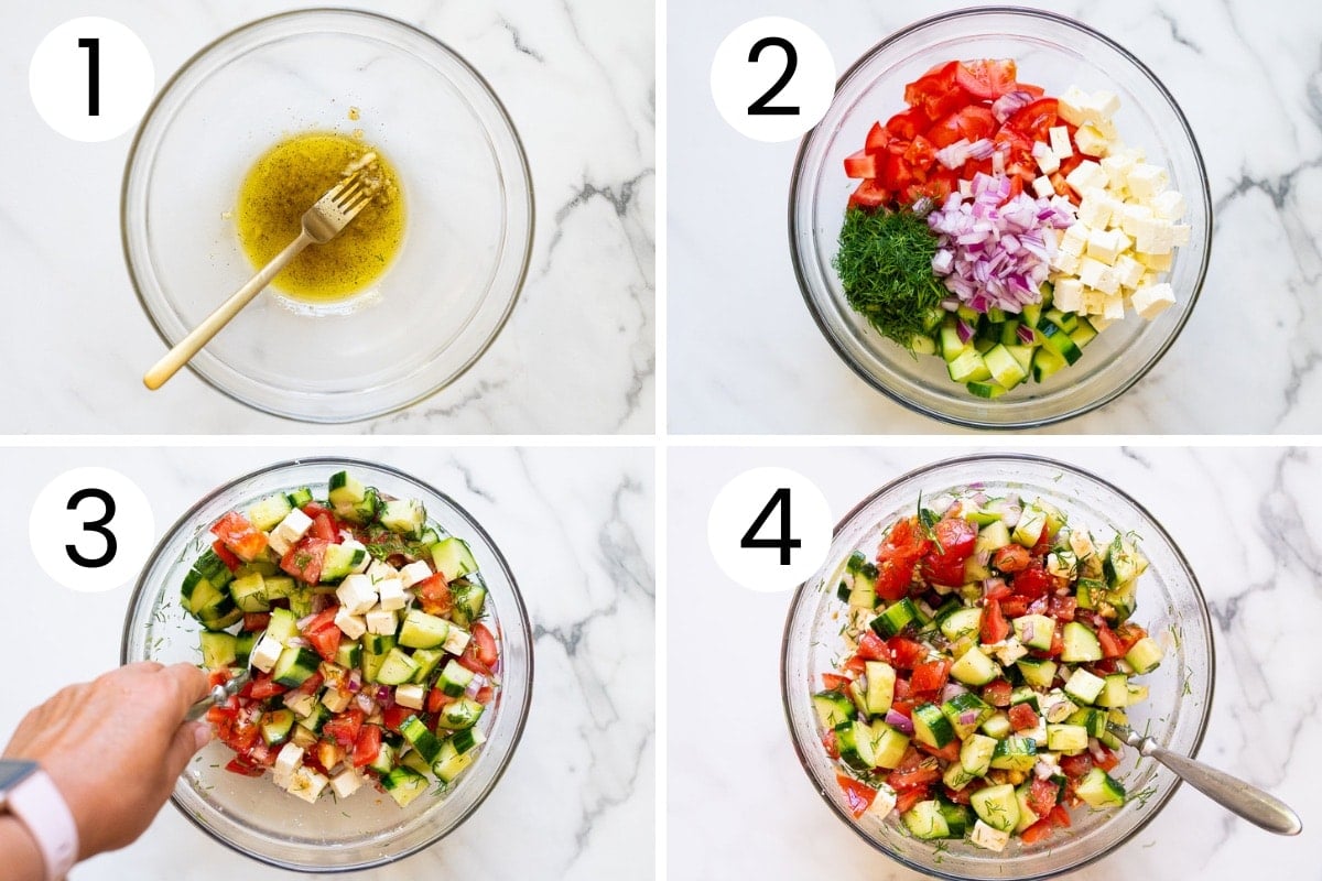 how to make tomato cucumber feta salad from scratch.