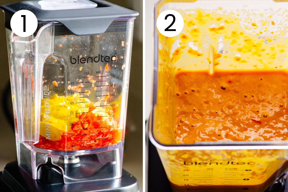 How to make spicy mustard recipe in a blender.
